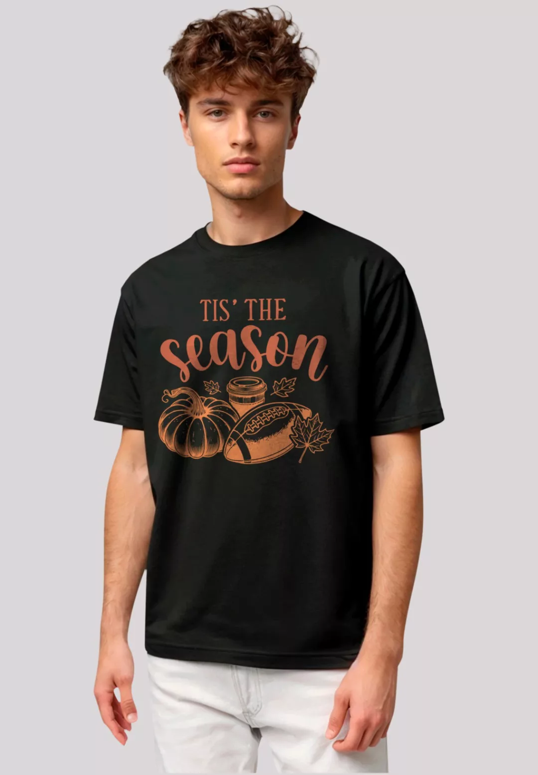 F4NT4STIC T-Shirt "Fall pumpkin coffe football its the Season", Premium Qua günstig online kaufen