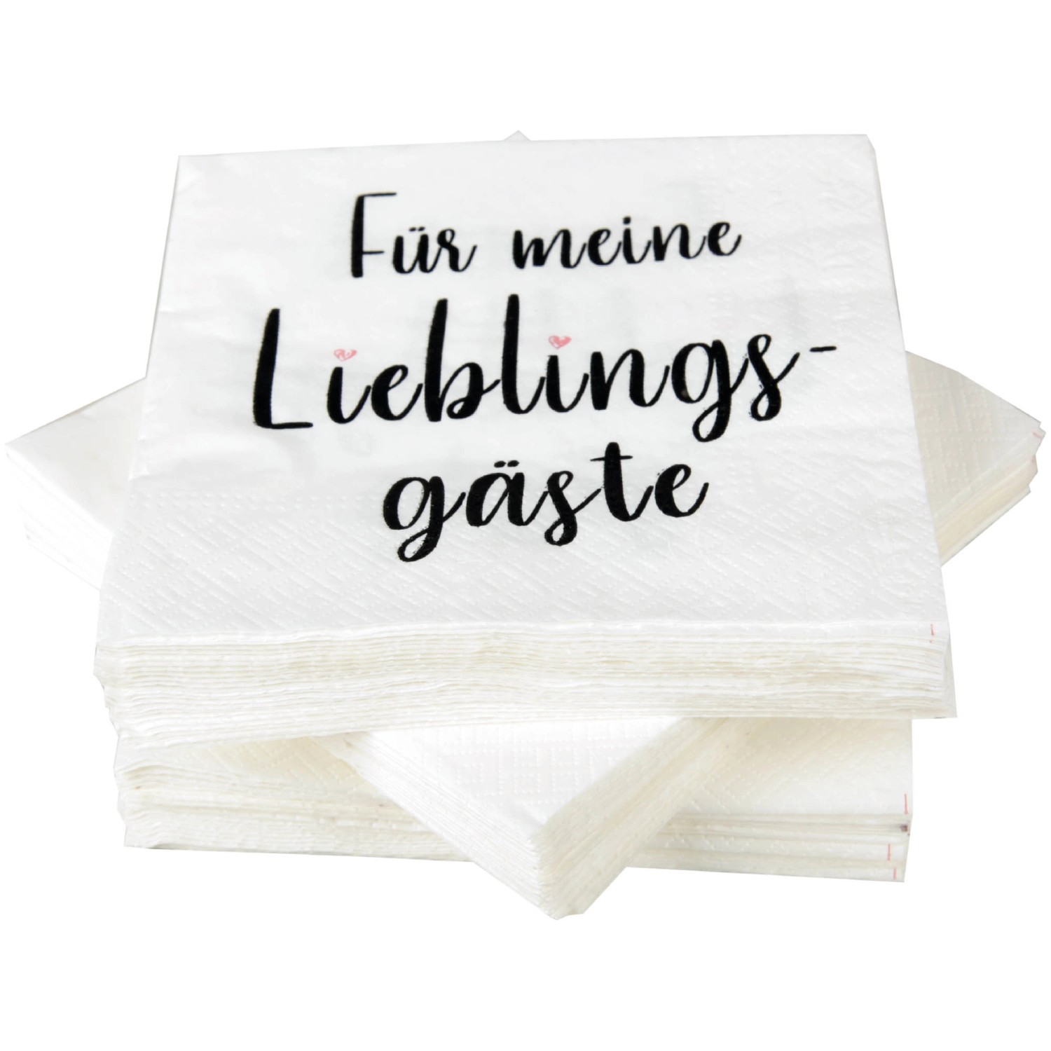 Bestlivings Servietten 33 x 33 cm 3 Lagig 100er Pack Lieblingsgäste günstig online kaufen