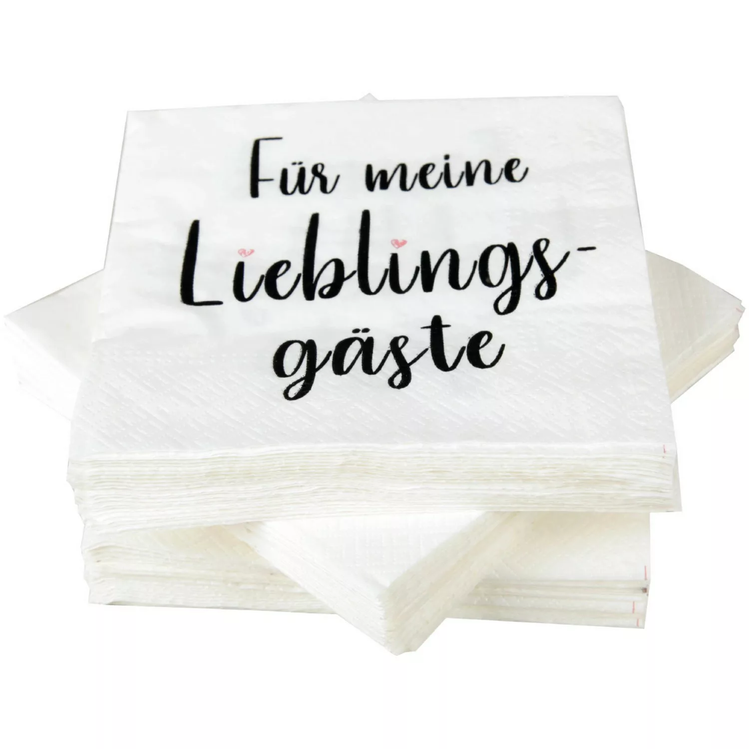 Bestlivings Servietten 33 x 33 cm 3 Lagig 100er Pack Lieblingsgäste günstig online kaufen