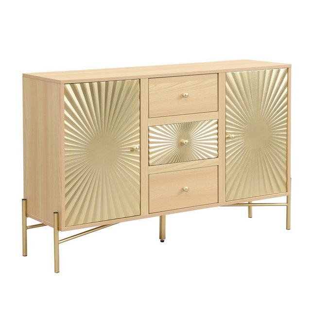 Yorbay Beistellschrank Luxus Sideboard 123,5 L x 35 B x 80 H Kommode mit 2- günstig online kaufen