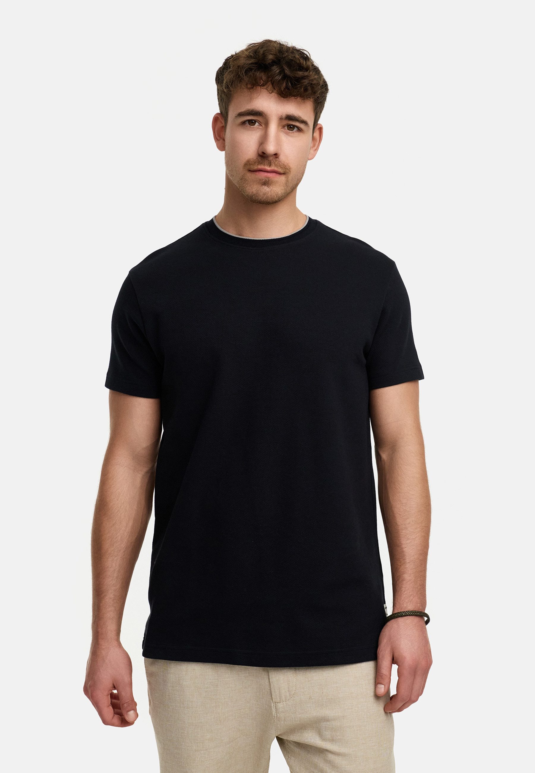 Indicode T-Shirt INSandt mit strukturierter Oberfläche günstig online kaufen