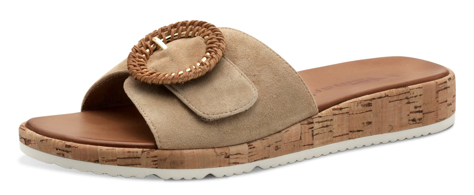 Tamaris Pantolette, Keilabsatz, Sommerschuh, Schlupfschuh mit hübscher Zier günstig online kaufen
