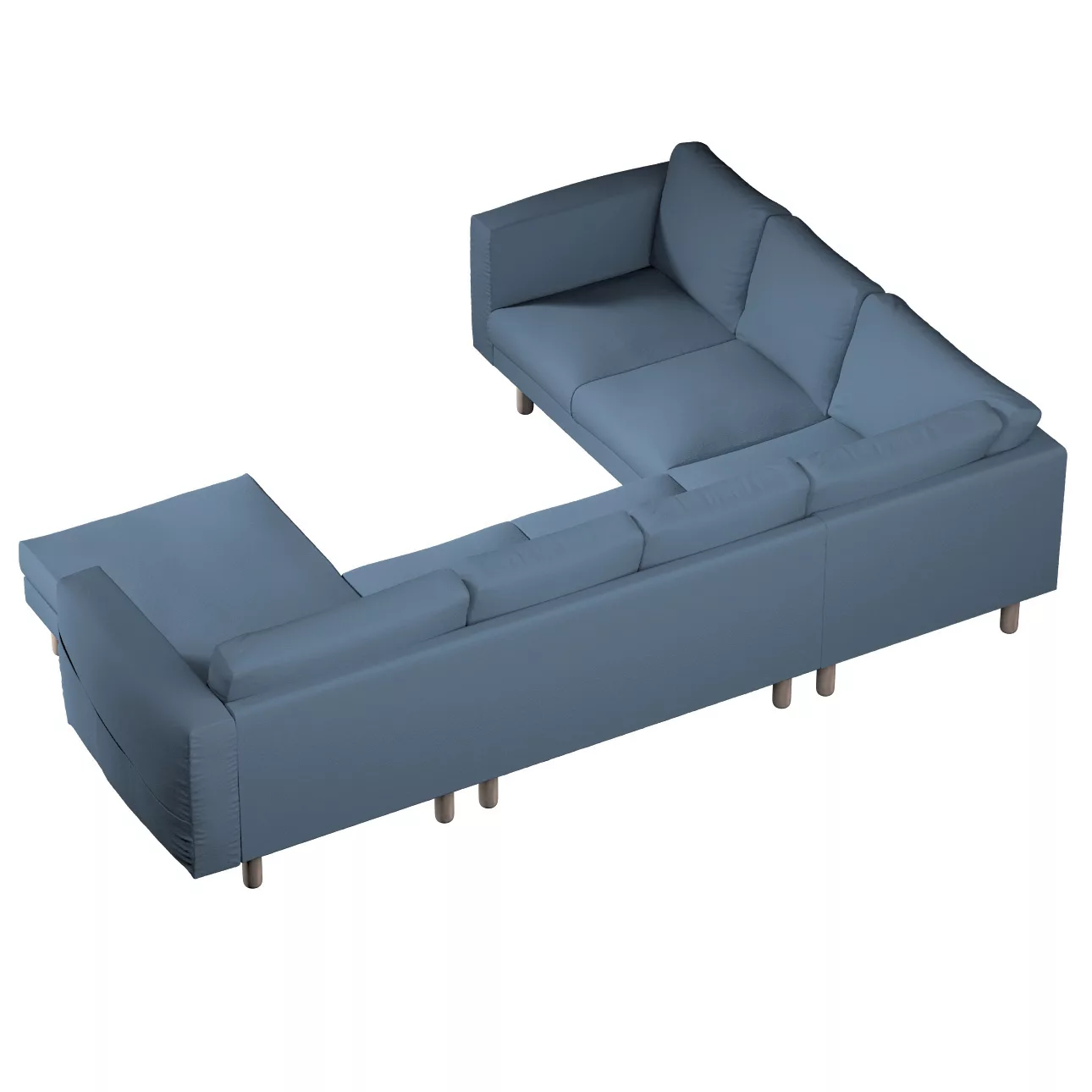 Bezug für Norsborg 5-Sitzer Ecksofa mit Recamiere, blau, Norsborg Bezug für günstig online kaufen