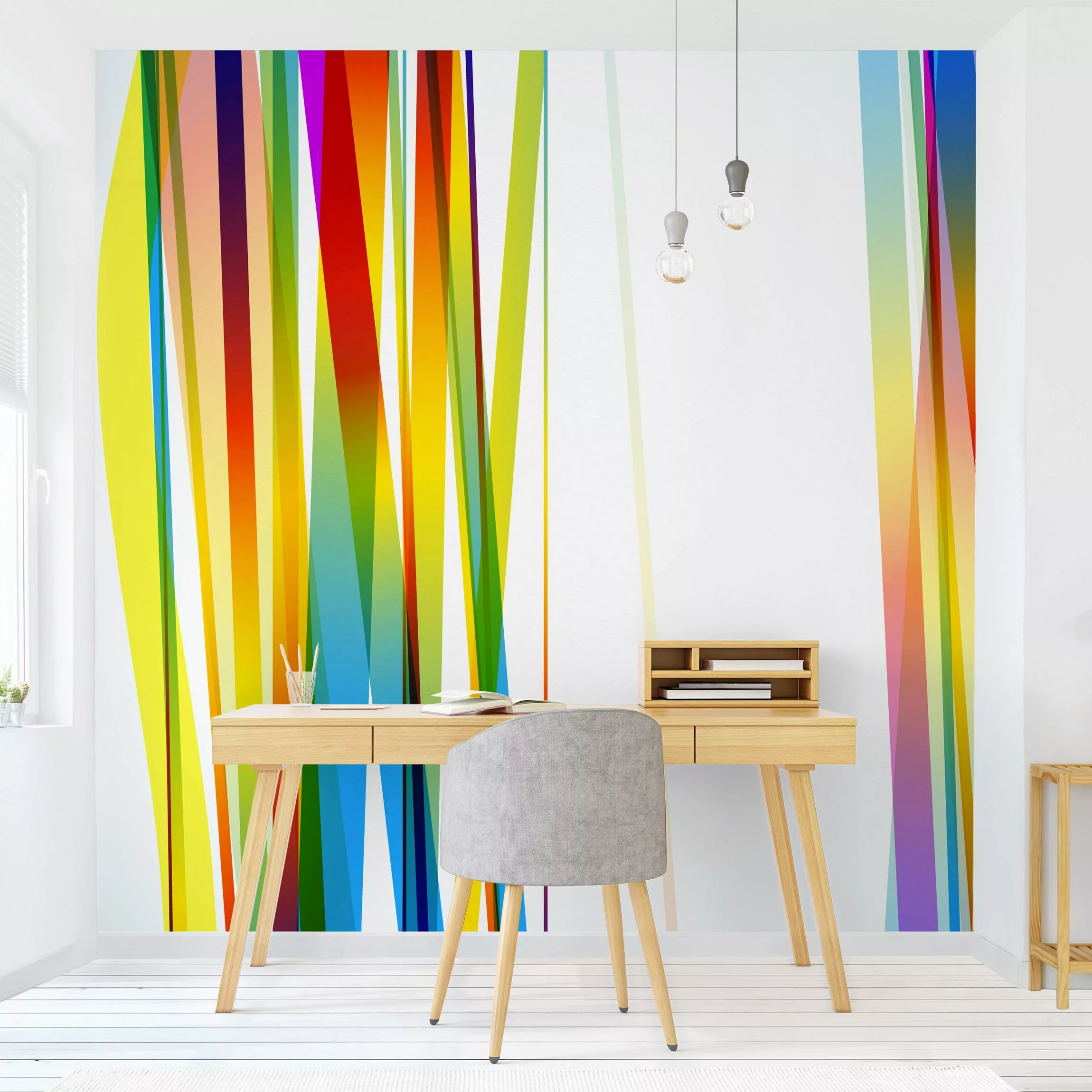 Mustertapete Rainbow Stripes günstig online kaufen