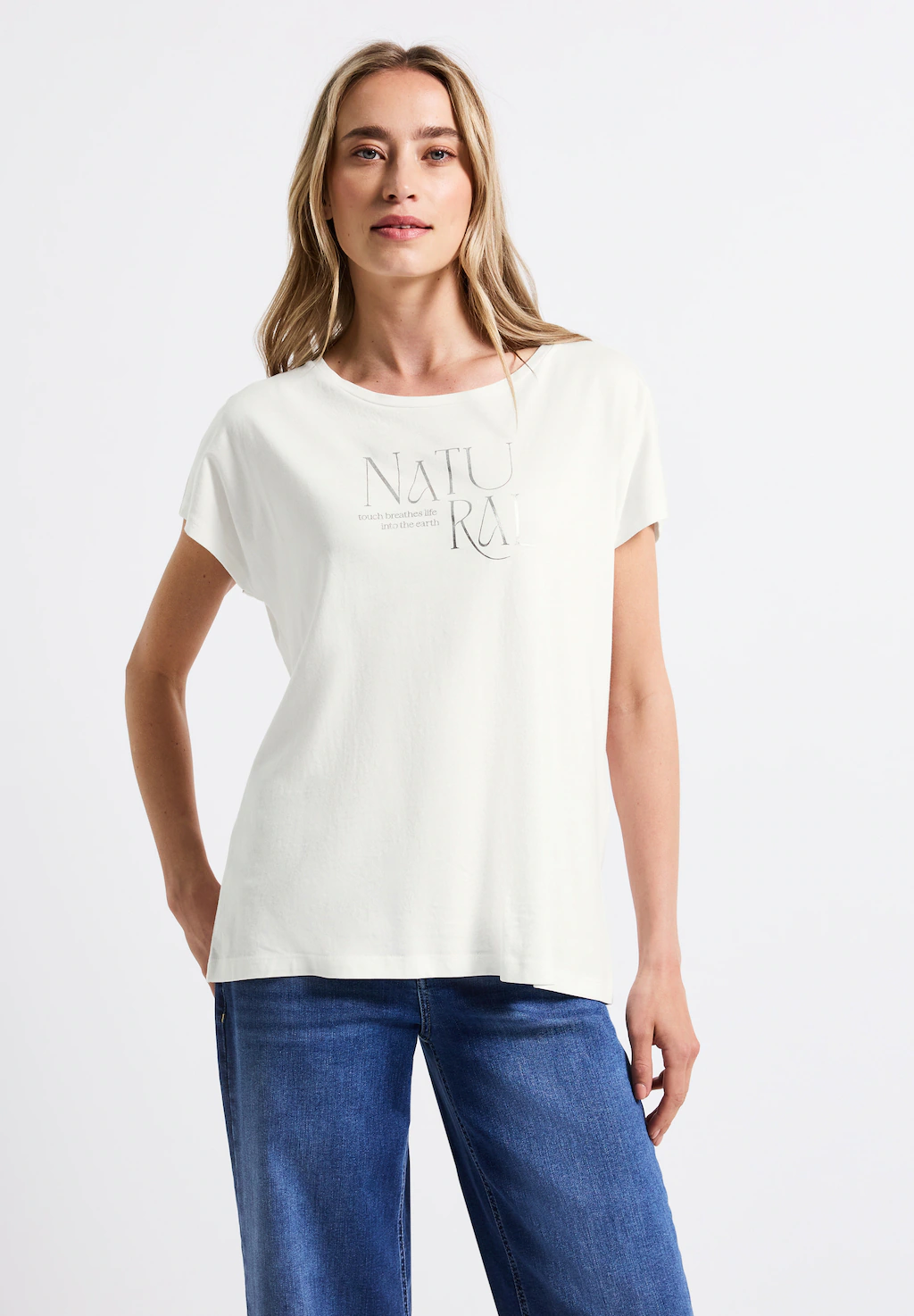 STREET ONE T-Shirt, mit Materialmix günstig online kaufen