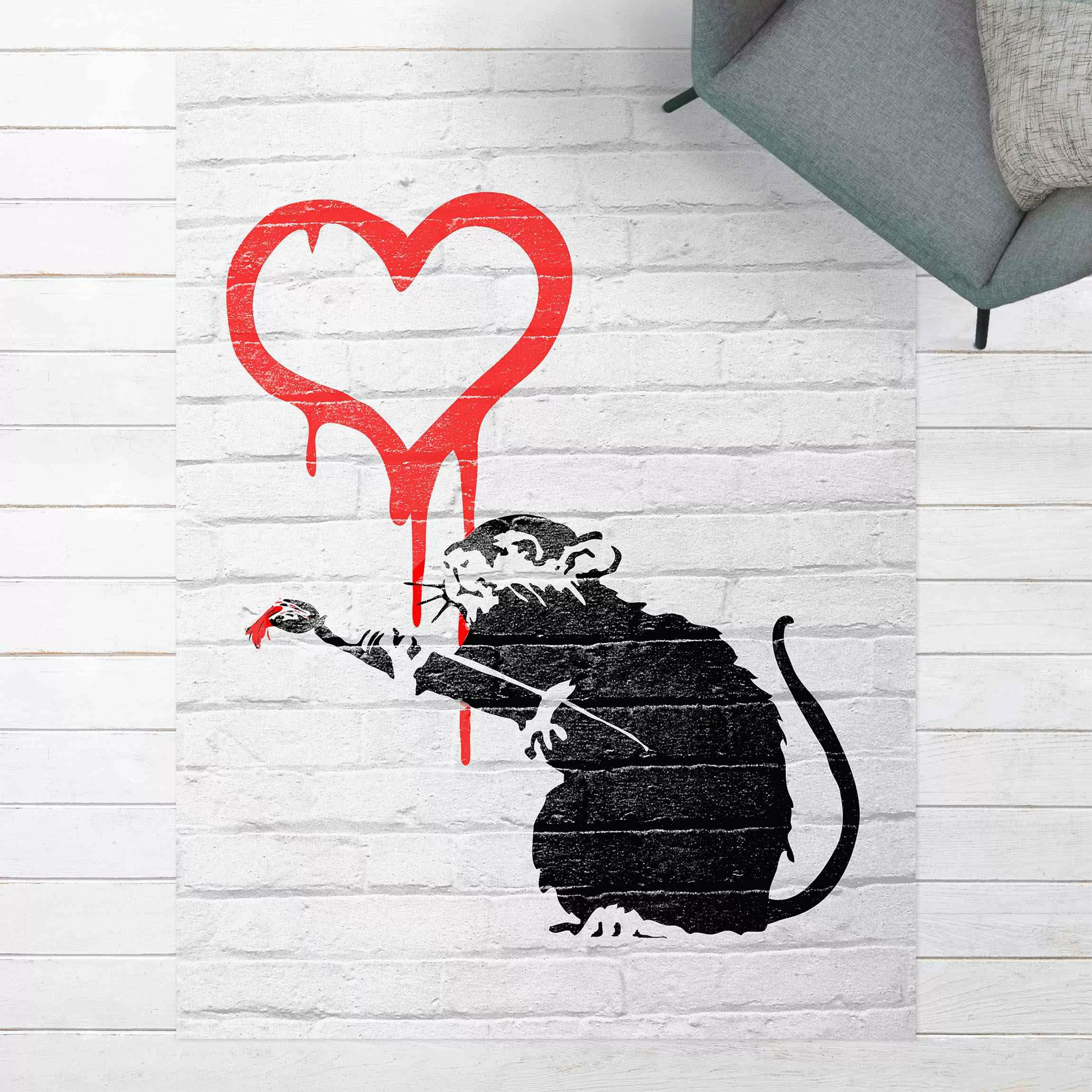 Vinyl-Teppich Love Rat - Brandalised ft. Graffiti by Banksy günstig online kaufen