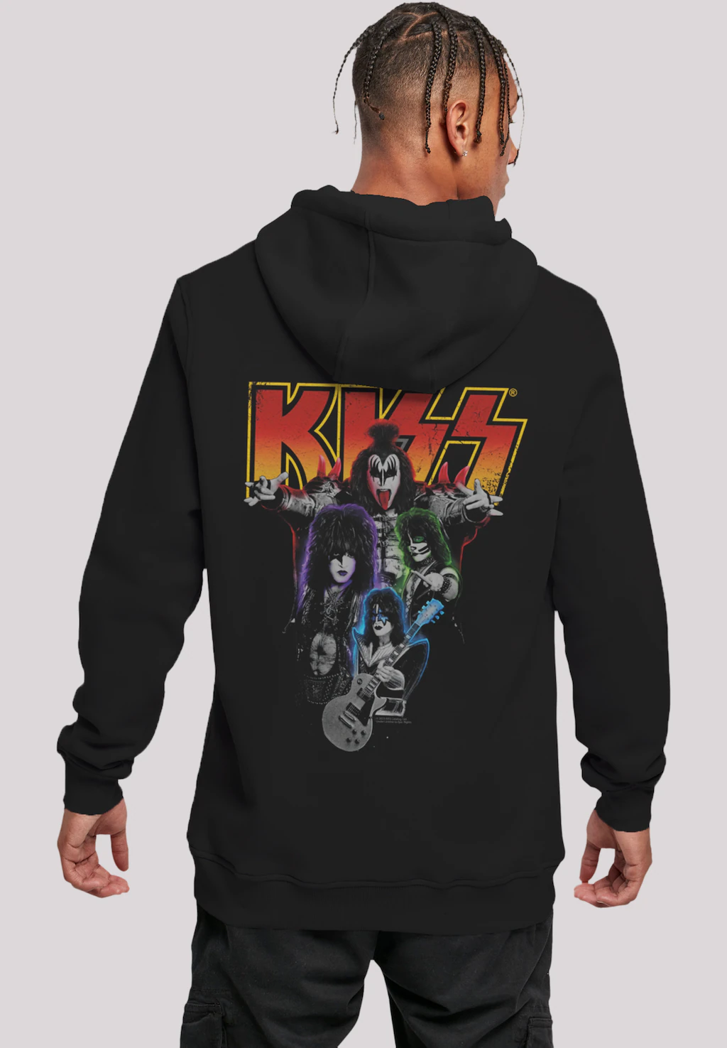 F4NT4STIC Kapuzenpullover "Kiss Rock Music Band Neon Band", Premium Qualitä günstig online kaufen