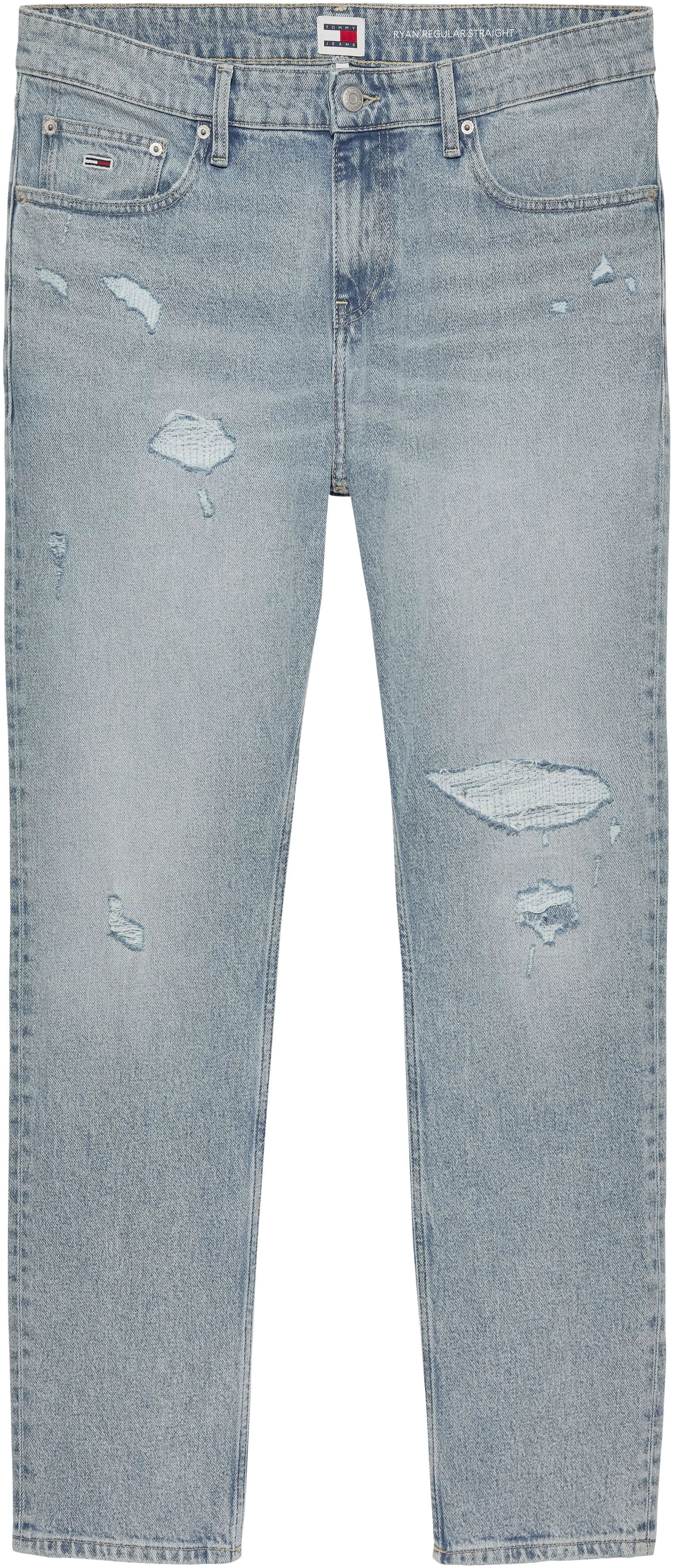 Tommy Jeans Straight-Jeans "Ryan Regular Straight", mit Used-Effekten günstig online kaufen