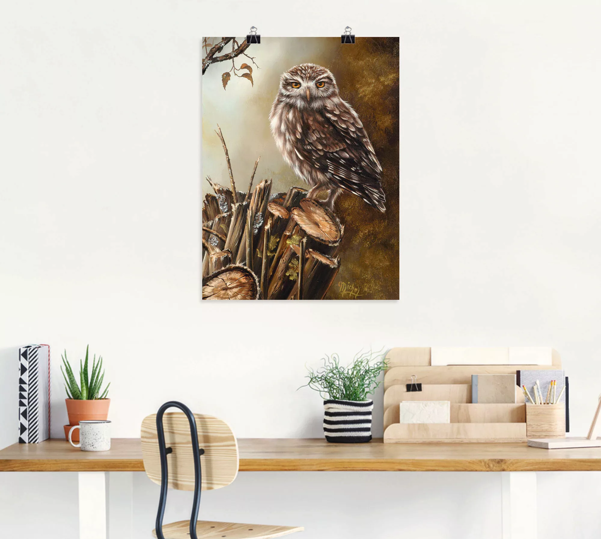 Artland Wandbild "Eule", Vögel, (1 St.), als Leinwandbild, Poster in versch günstig online kaufen