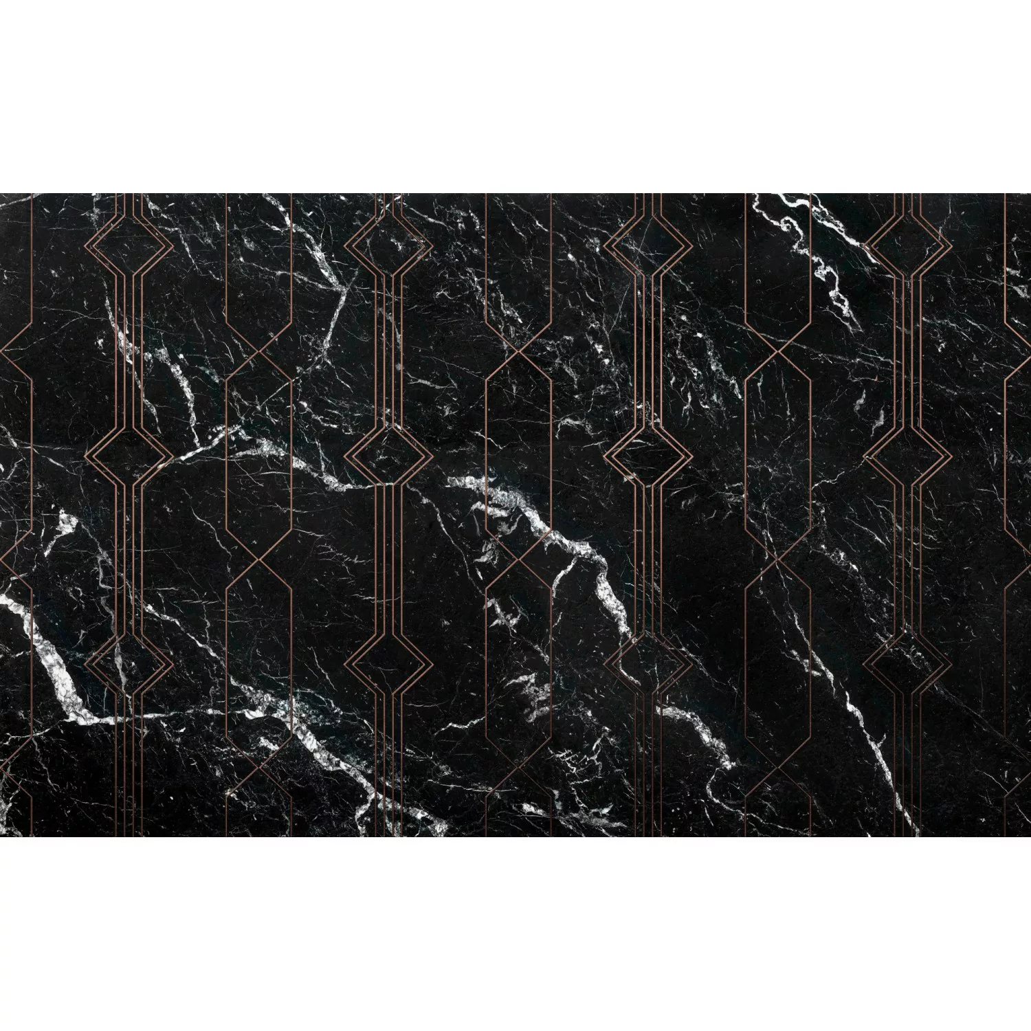 Komar Vliestapete »Marble Black«, 400x250 cm (Breite x Höhe), Vliestapete, günstig online kaufen