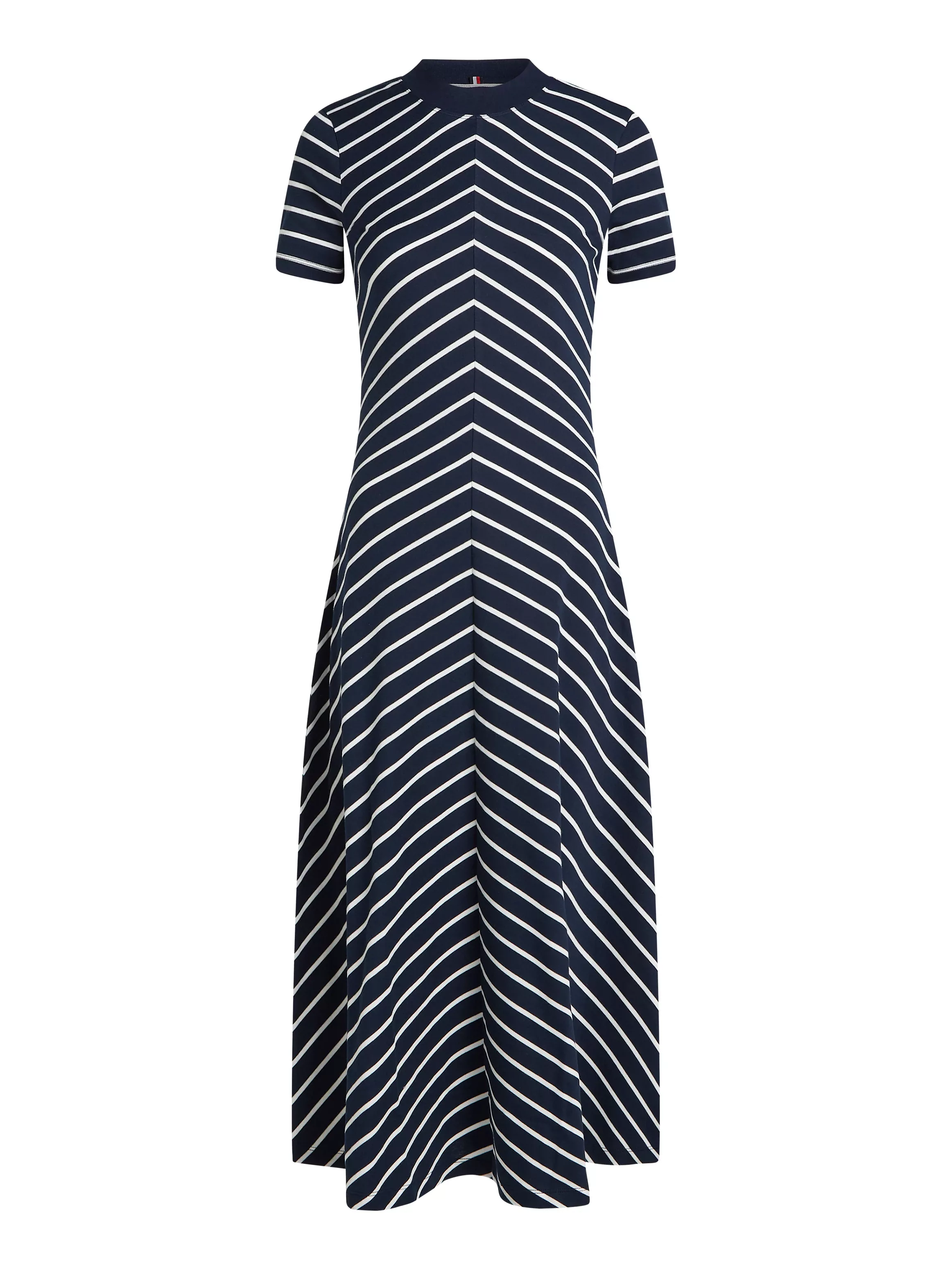 Tommy Hilfiger Midikleid "MODERN F&F MIDI DRESS", mit Logostickerei, mit Te günstig online kaufen