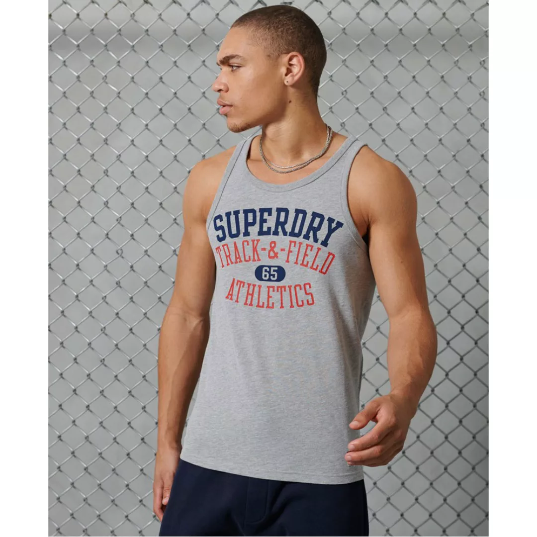 Superdry Track And Field Graphic Ärmelloses T-shirt 2XL Grey Marl günstig online kaufen