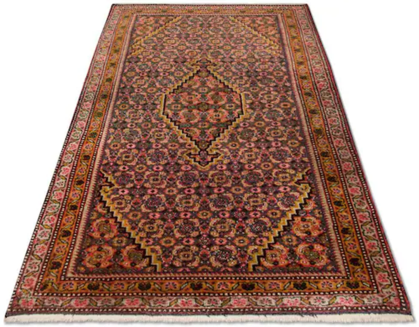morgenland Teppich »Täbriz 50 Raj Teppich handgeknüpft braun«, rechteckig günstig online kaufen