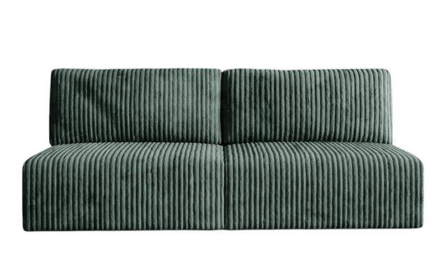 Compleo Schlafsofa klein, Cordsofa ohne Armlehnen, zweisitzer SAMBA, Design günstig online kaufen