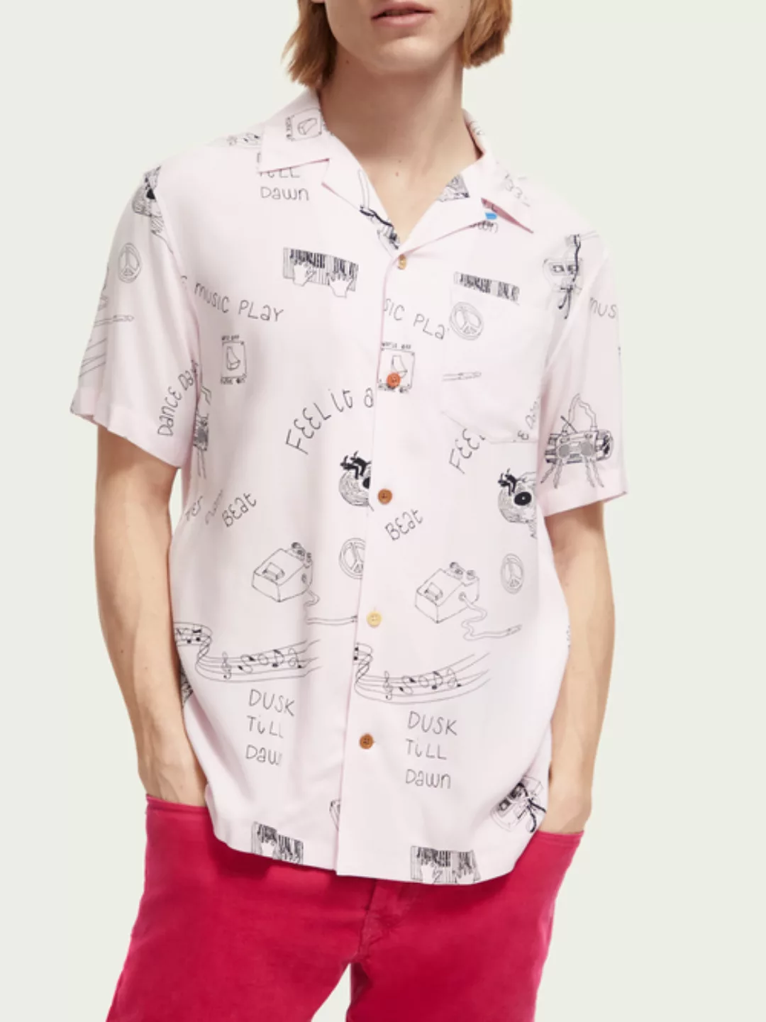 Maison Scotch Regular fit printed camp shirt günstig online kaufen