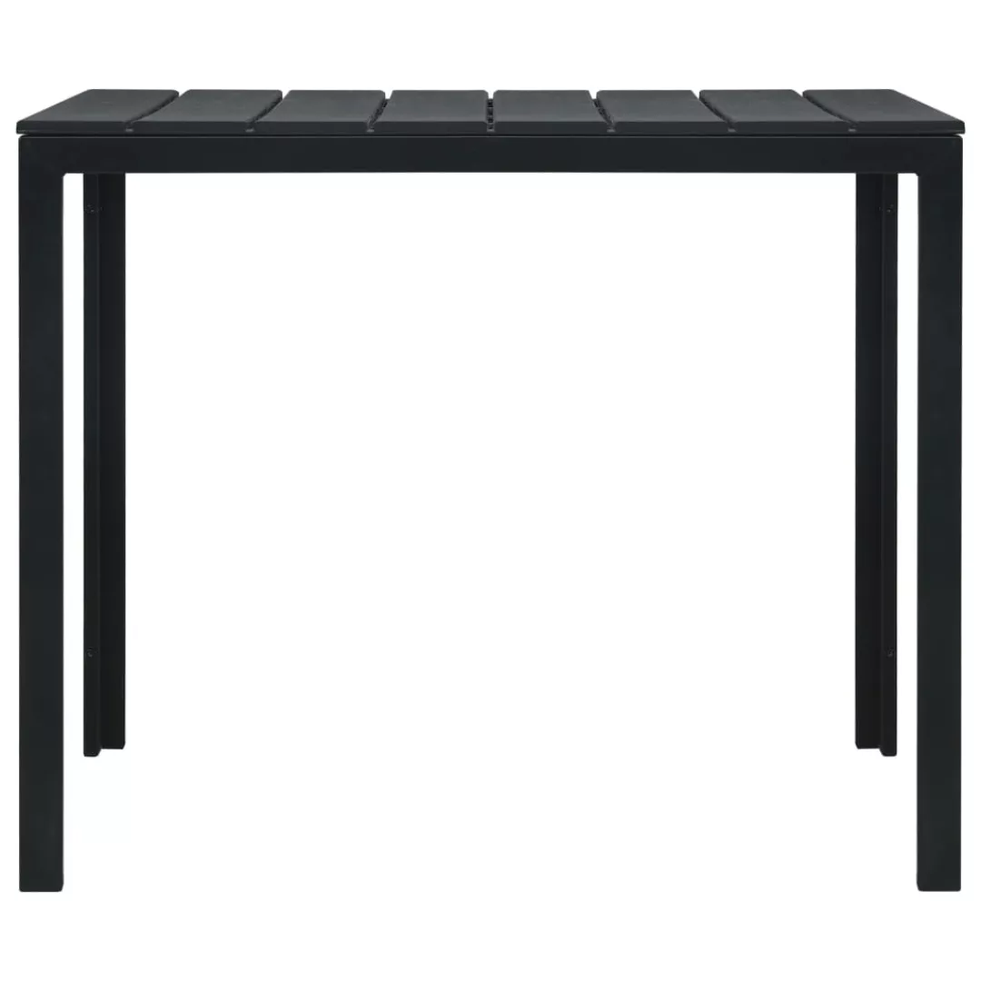 Couchtisch Schwarz 78×78×74 Cm Hdpe Holzoptik günstig online kaufen