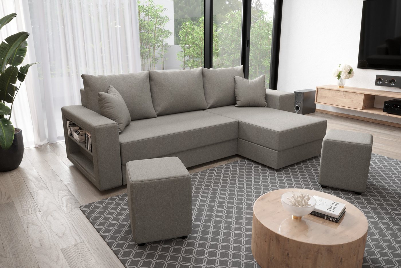 ALTDECOR Ecksofa VEGS, Couch mit Schlaffunktion, Wohnzimmer - Wohnlandschaf günstig online kaufen