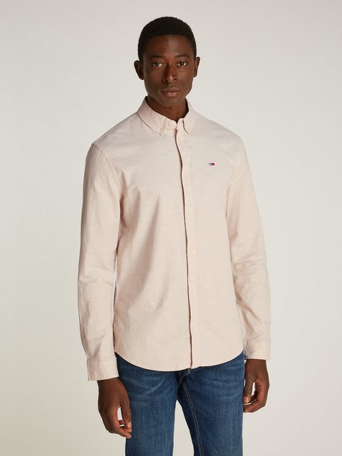 Tommy Jeans Langarmhemd TJM Slim Stretch Oxford Shirt mit Flaglabel auf der günstig online kaufen