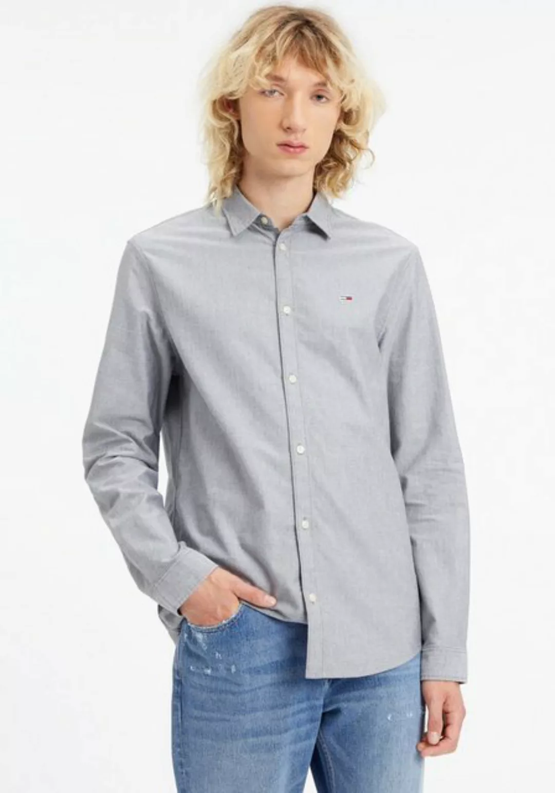 Tommy Jeans Langarmhemd TJM CLASSIC OXFORD SHIRT mit Knopfleiste günstig online kaufen