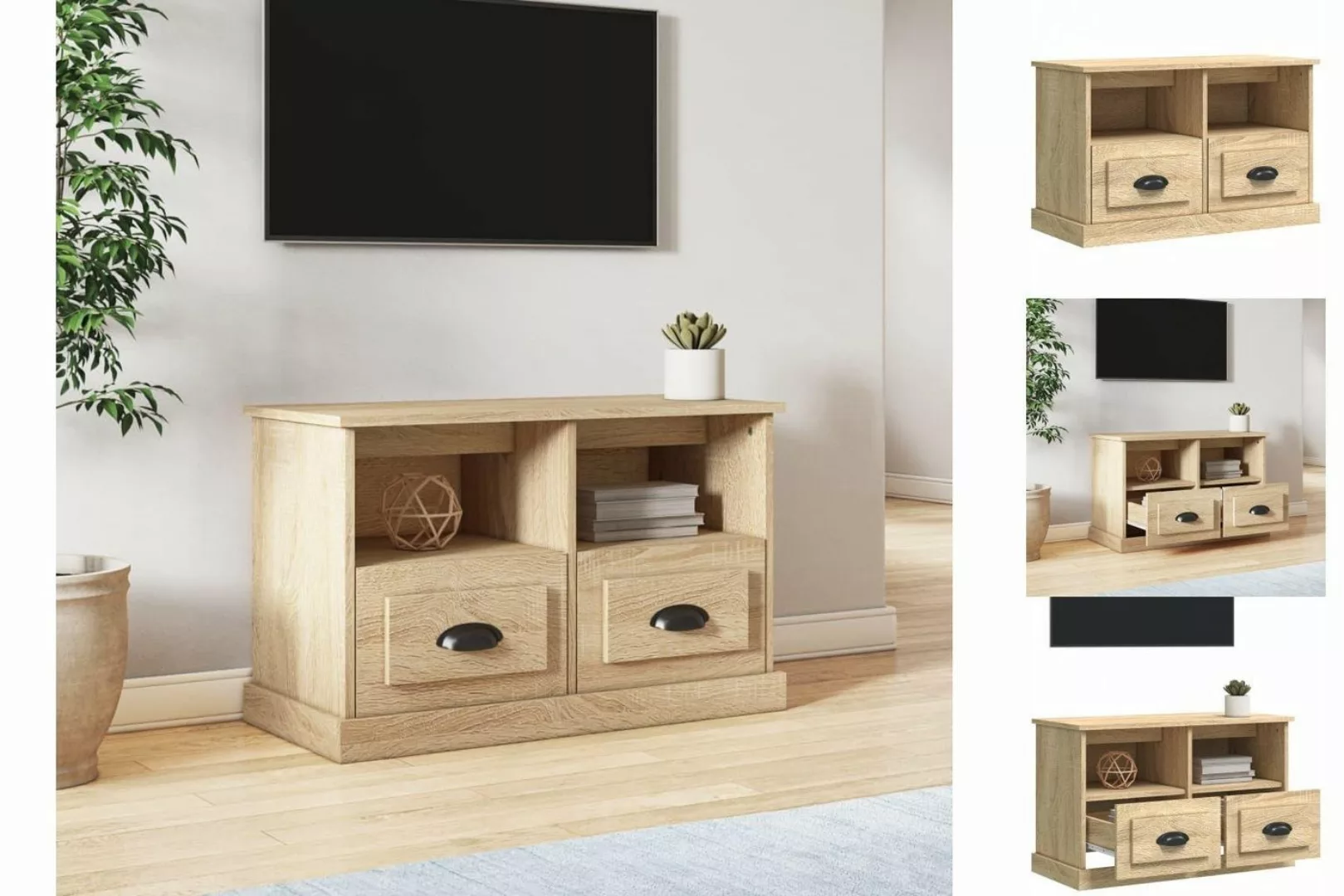 vidaXL TV-Schrank TV-Schrank Sonoma-Eiche 80x35x50 cm Holzwerkstoff günstig online kaufen