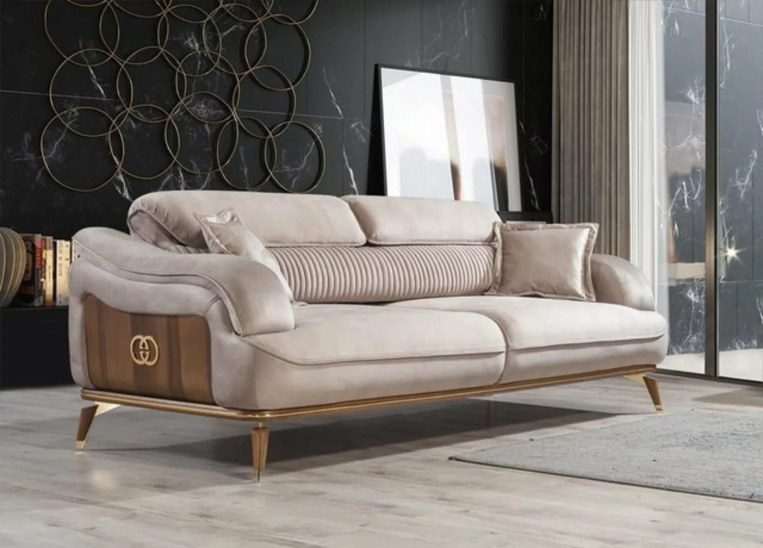 Xlmoebel Sofa Modernes Designer-Dreisitzer-Sofa für das Wohnzimmer - Polste günstig online kaufen