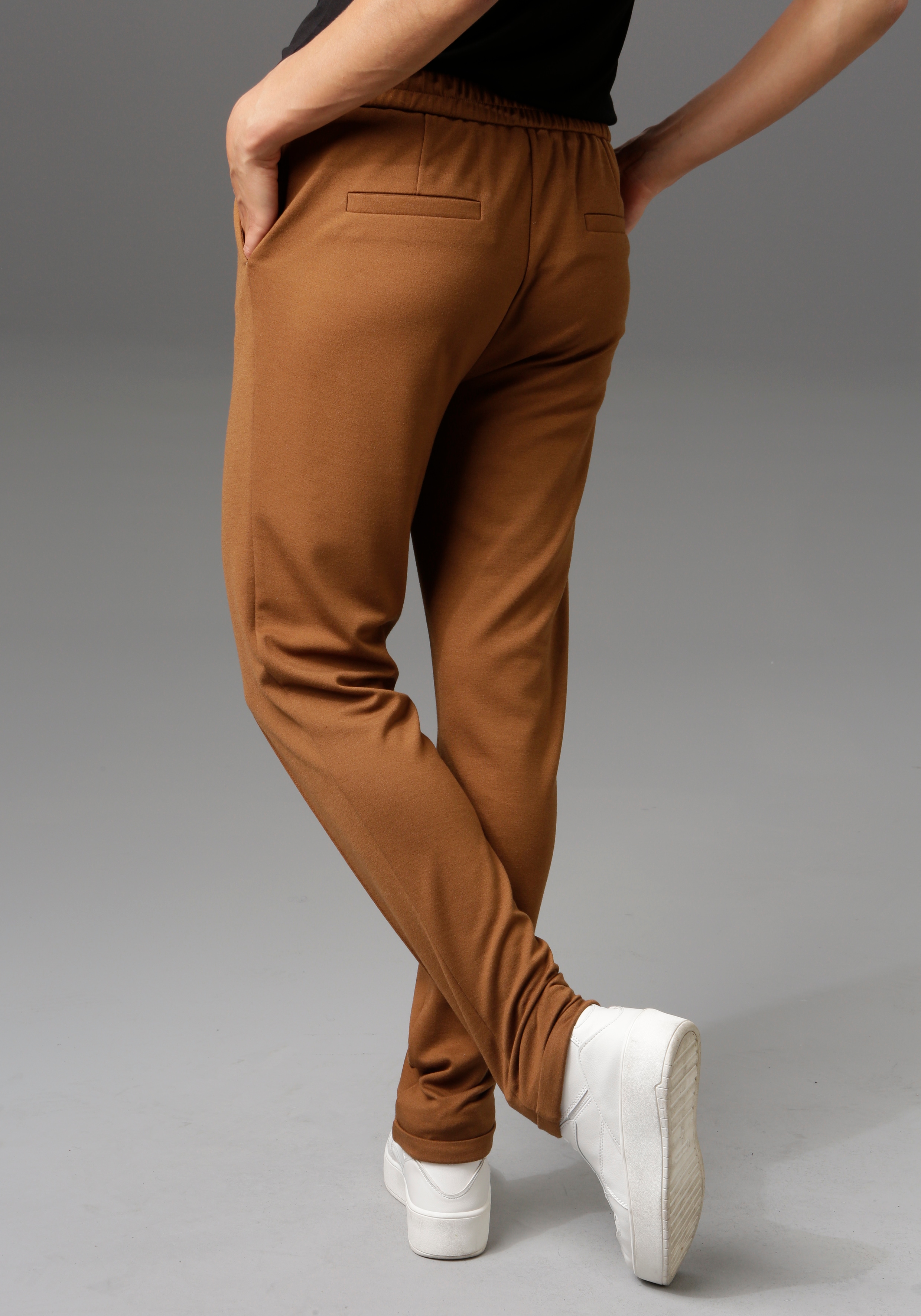 Aniston CASUAL Jerseyhose, mit Biesen verziert günstig online kaufen