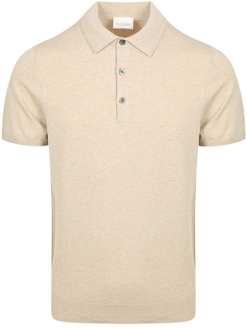 Profuomo Poloshirt Luxury Knitted Ecru - Größe XXL günstig online kaufen