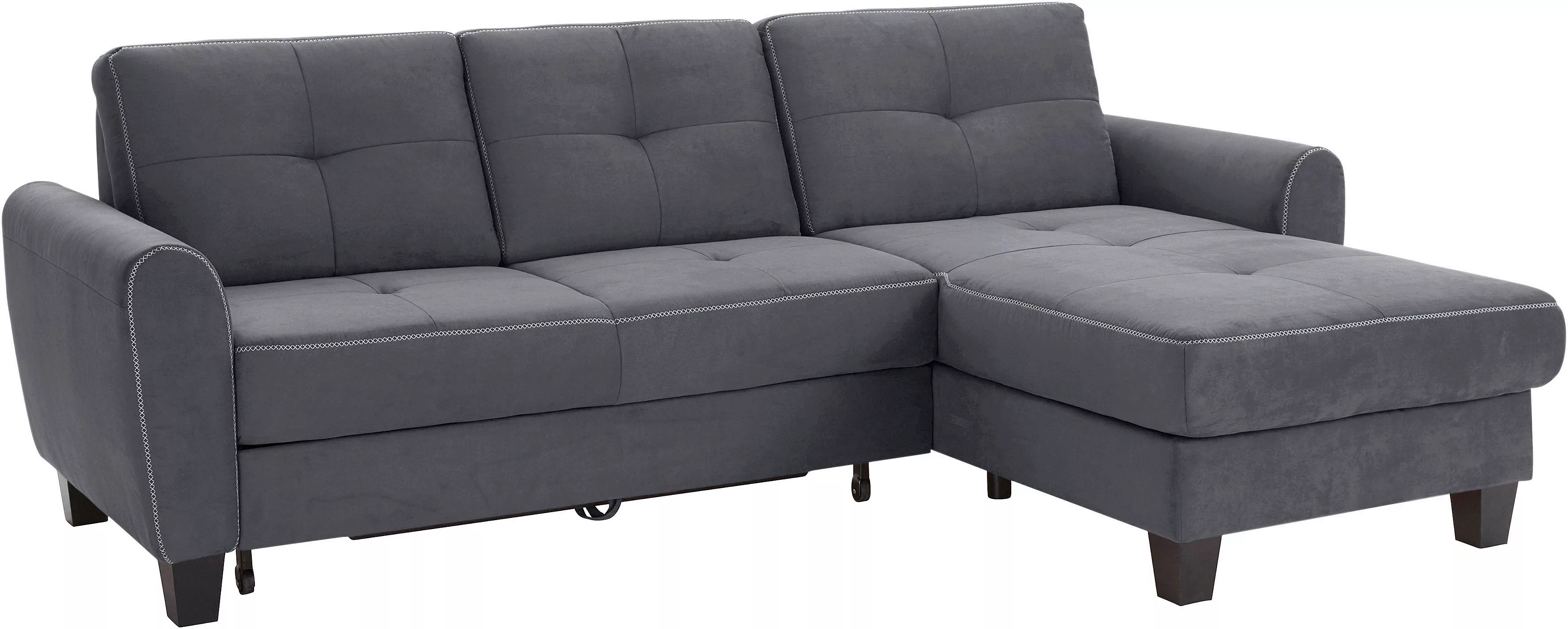 sit&more Ecksofa »Varese L-Form«, mit Federkern, wahlweise mit Bettfunktion günstig online kaufen