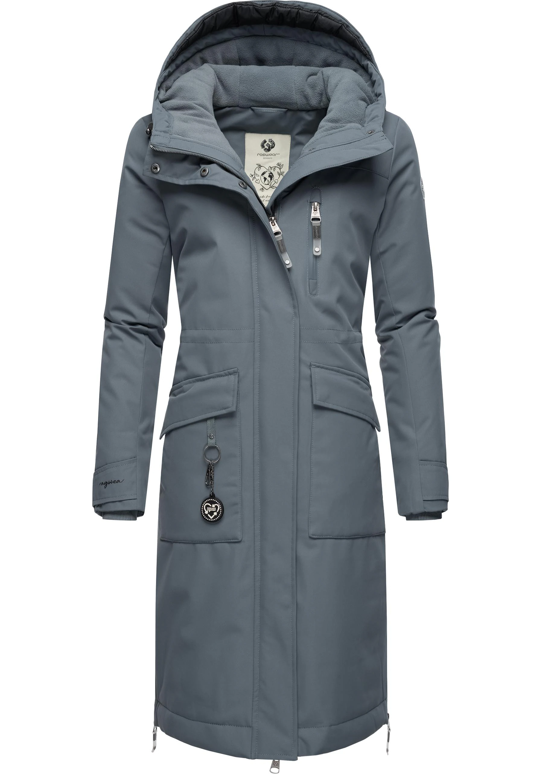 Ragwear Wintermantel "Refutura Remake", Langer wasserdichter Mantel mit Kap günstig online kaufen