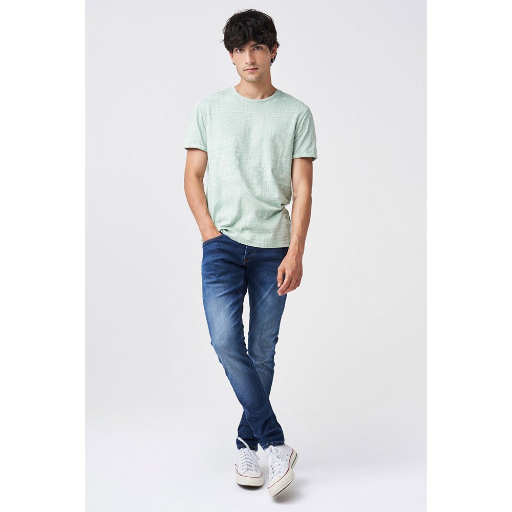 Salsa Jeans 125472-510 / White Allover Print Kurzarm T-shirt XL Green günstig online kaufen