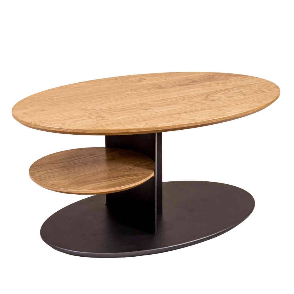 Sofa Tisch höhenverstellbar in Wildeichefarben Anthrazit günstig online kaufen