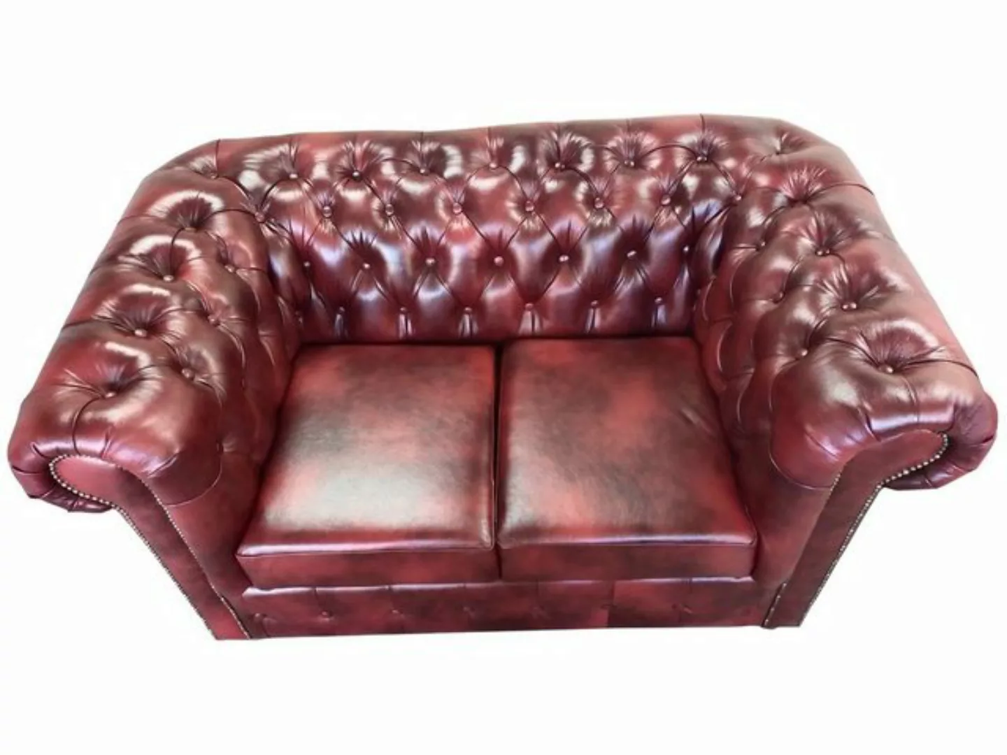 JVmoebel Sofa, Sofa Chesterfield 2 Sitzer Leder Lounge Couchen Sofas Braun günstig online kaufen