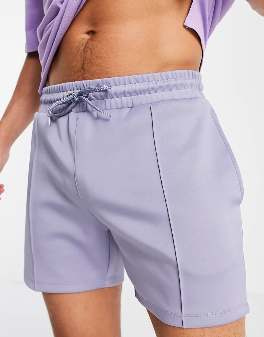ASOS DESIGN – Oversize-Shorts aus Neopren in Pastellblau, Kombiteil günstig online kaufen