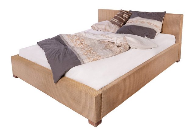 SAM® Massivholzbett Ariana, Doppelbett aus geflochtenem Loom, sehr robust, günstig online kaufen
