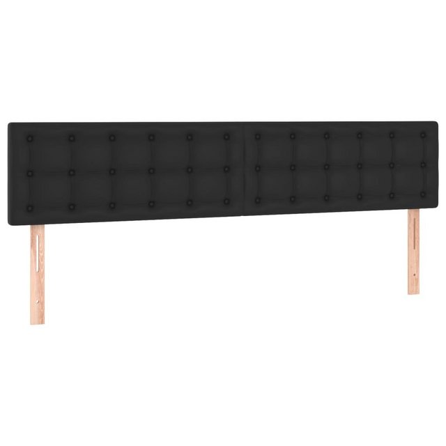 vidaXL Bett, Kopfteile 2 Stk. Schwarz 80x5x78/88 cm Kunstleder günstig online kaufen