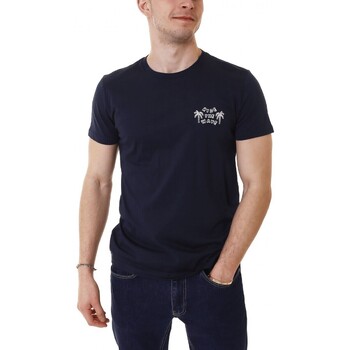 40weft  T-Shirts & Poloshirts Perrys T-Shirt mit nachtblauem Aufdruck günstig online kaufen