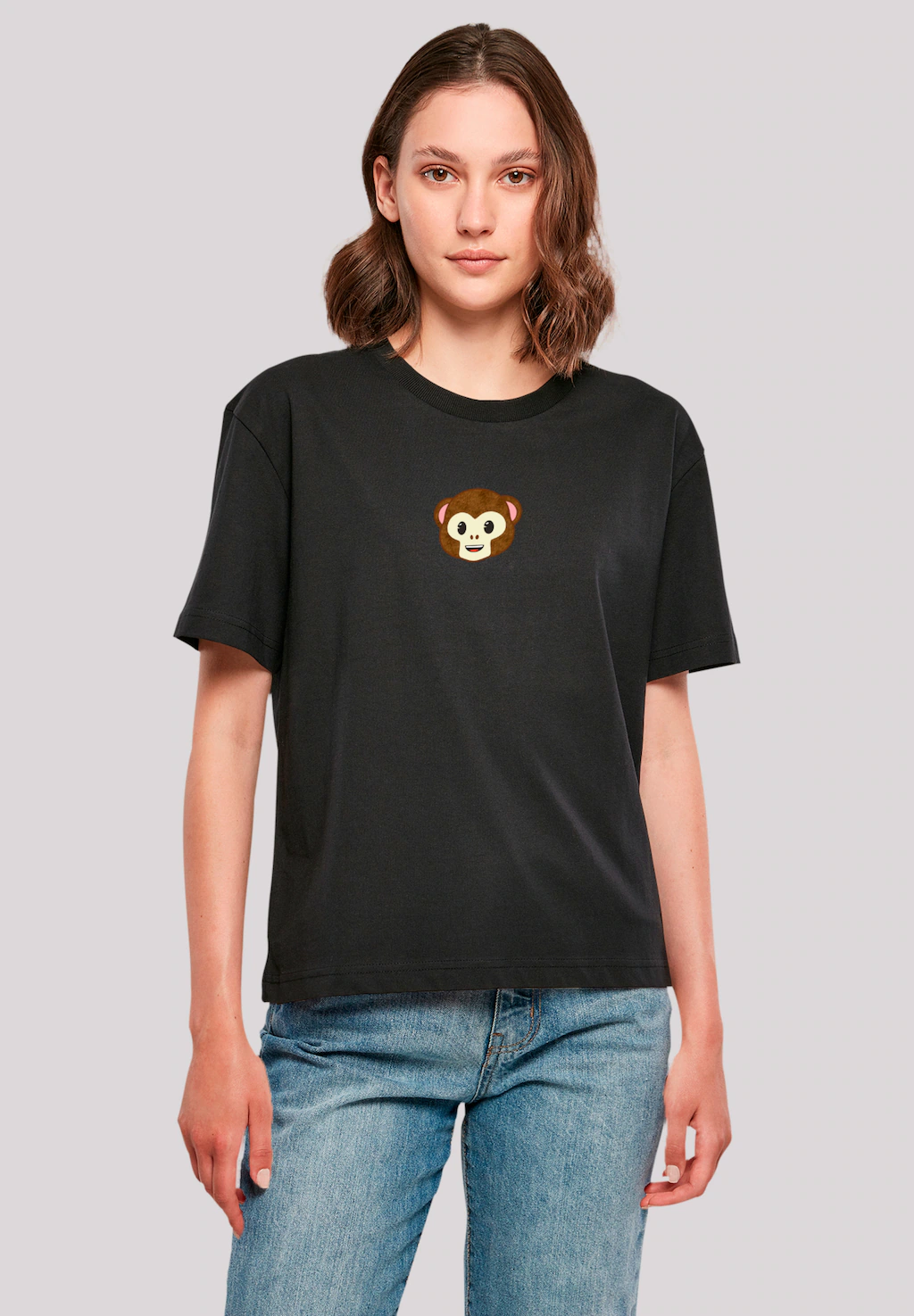 F4NT4STIC T-Shirt "emoji couture smiling monkey furry face", Premium Qualit günstig online kaufen