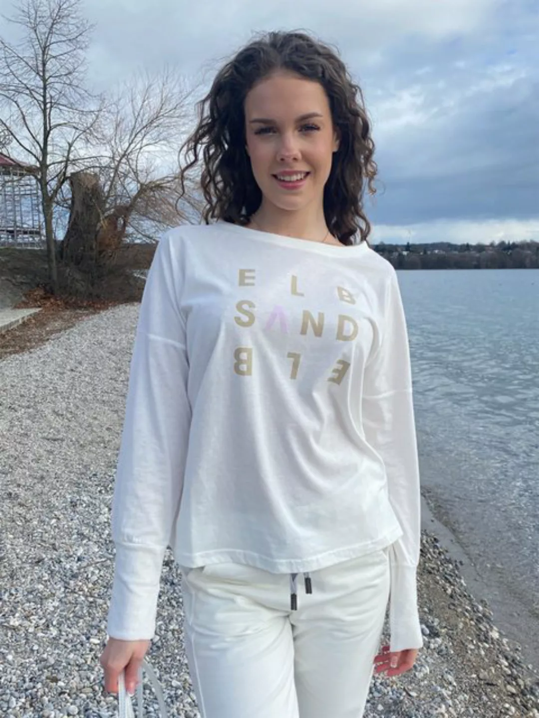 Elbsand Rundhalsshirt Longsleeve Ingiara Cloud White günstig online kaufen