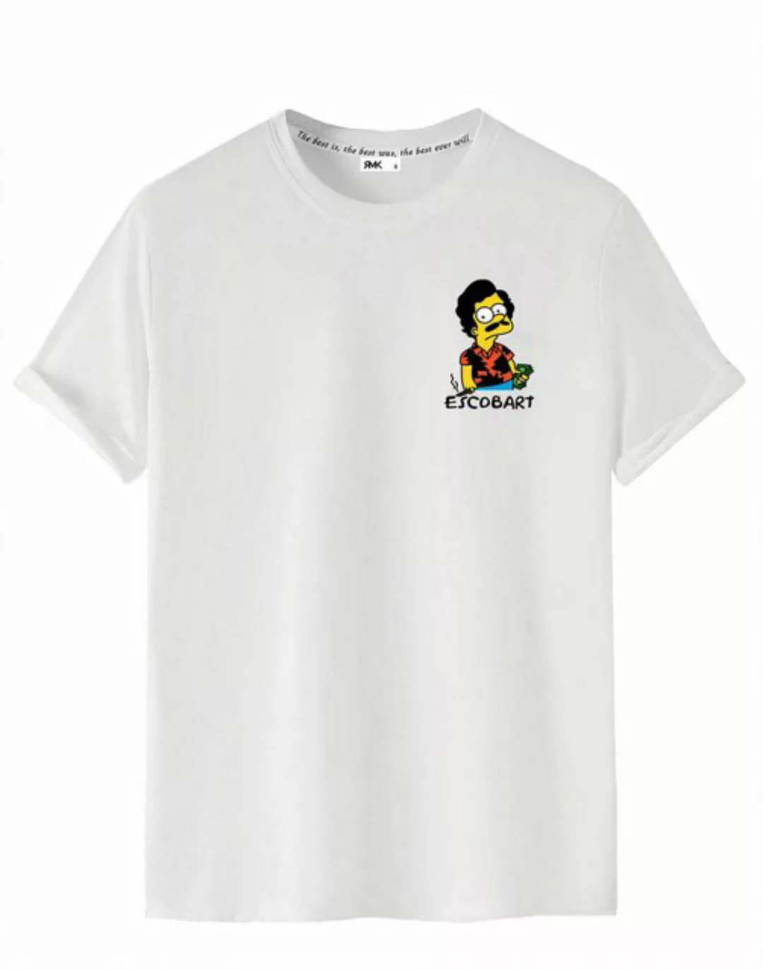 RMK T-Shirt Basic Shirt Freizeit Rundhals Mafia Gangster Escobar Bart aus B günstig online kaufen