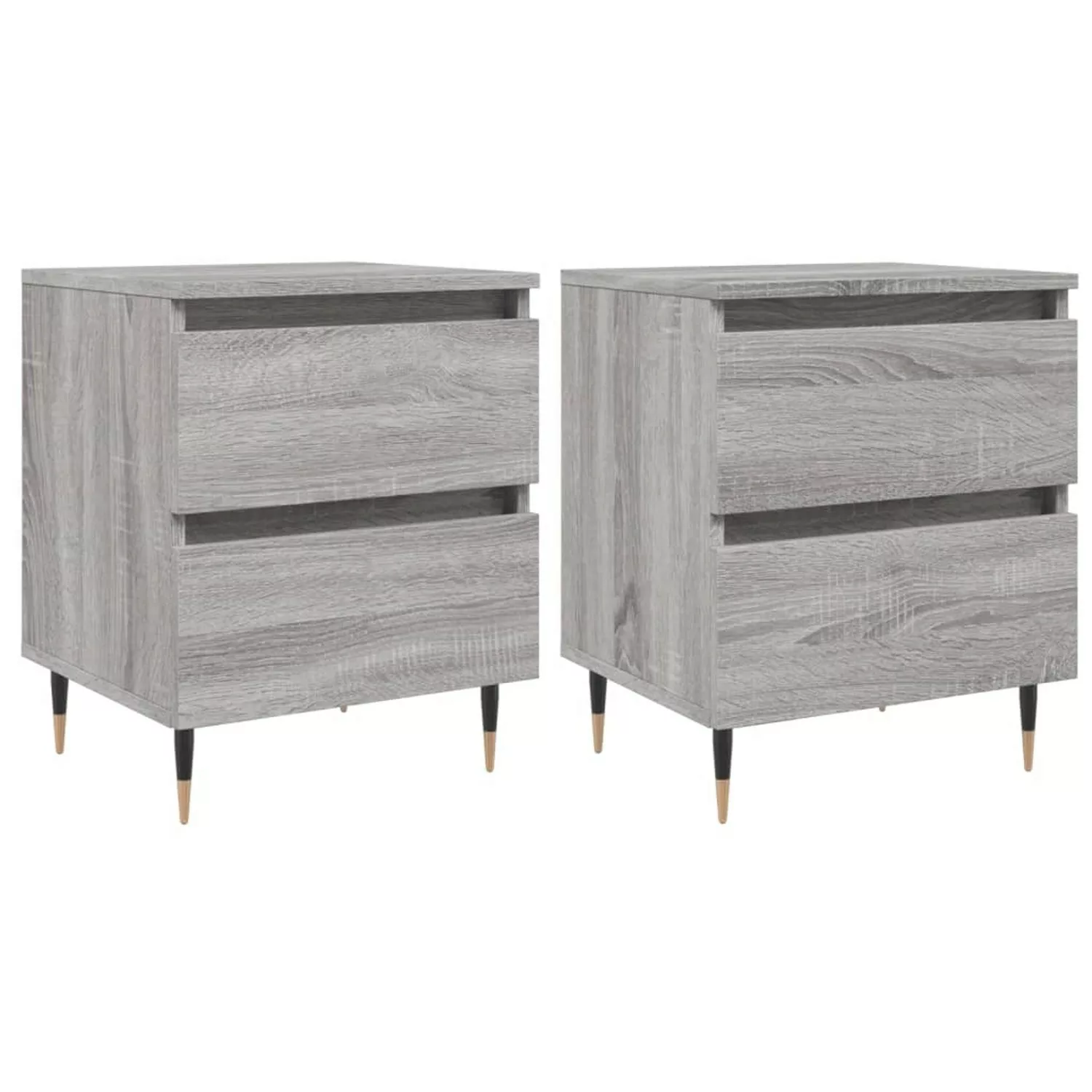 vidaXL Nachttische 2 Stk Grau Sonoma 40x35x50 cm Holzwerkstoff Modell 12 günstig online kaufen