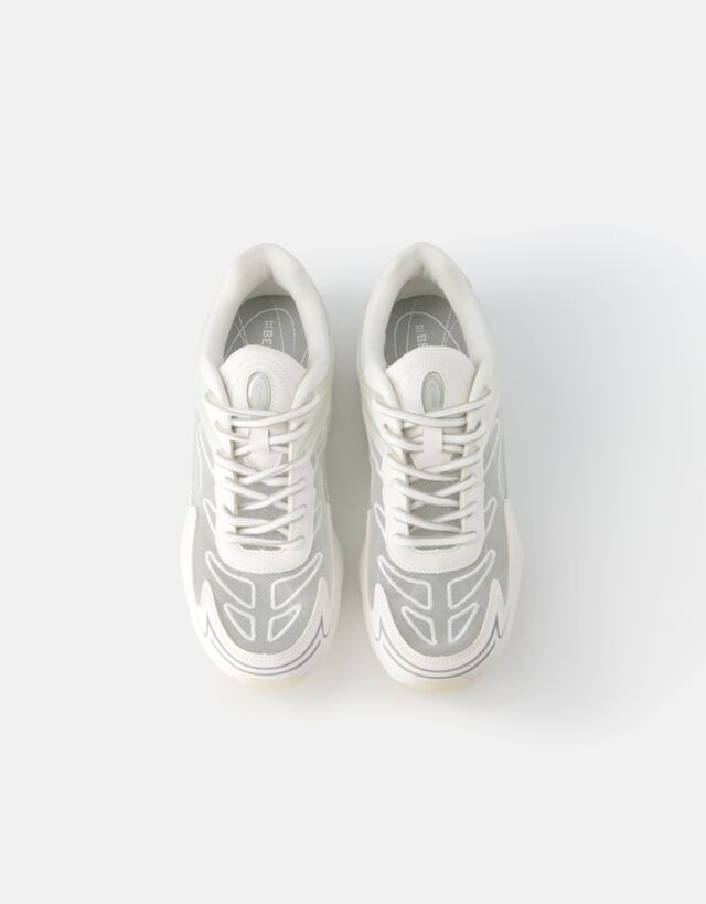 Bershka Kombinierte Sneaker Mit Transparentem Mesh Damen 37 Weiss günstig online kaufen