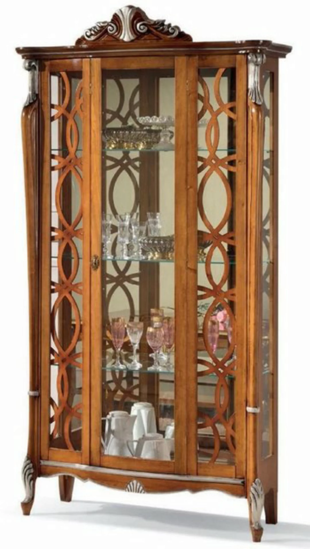 Casa Padrino Vitrine Casa Padrino Luxus Barock Vitrine Braun / Silber - Han günstig online kaufen