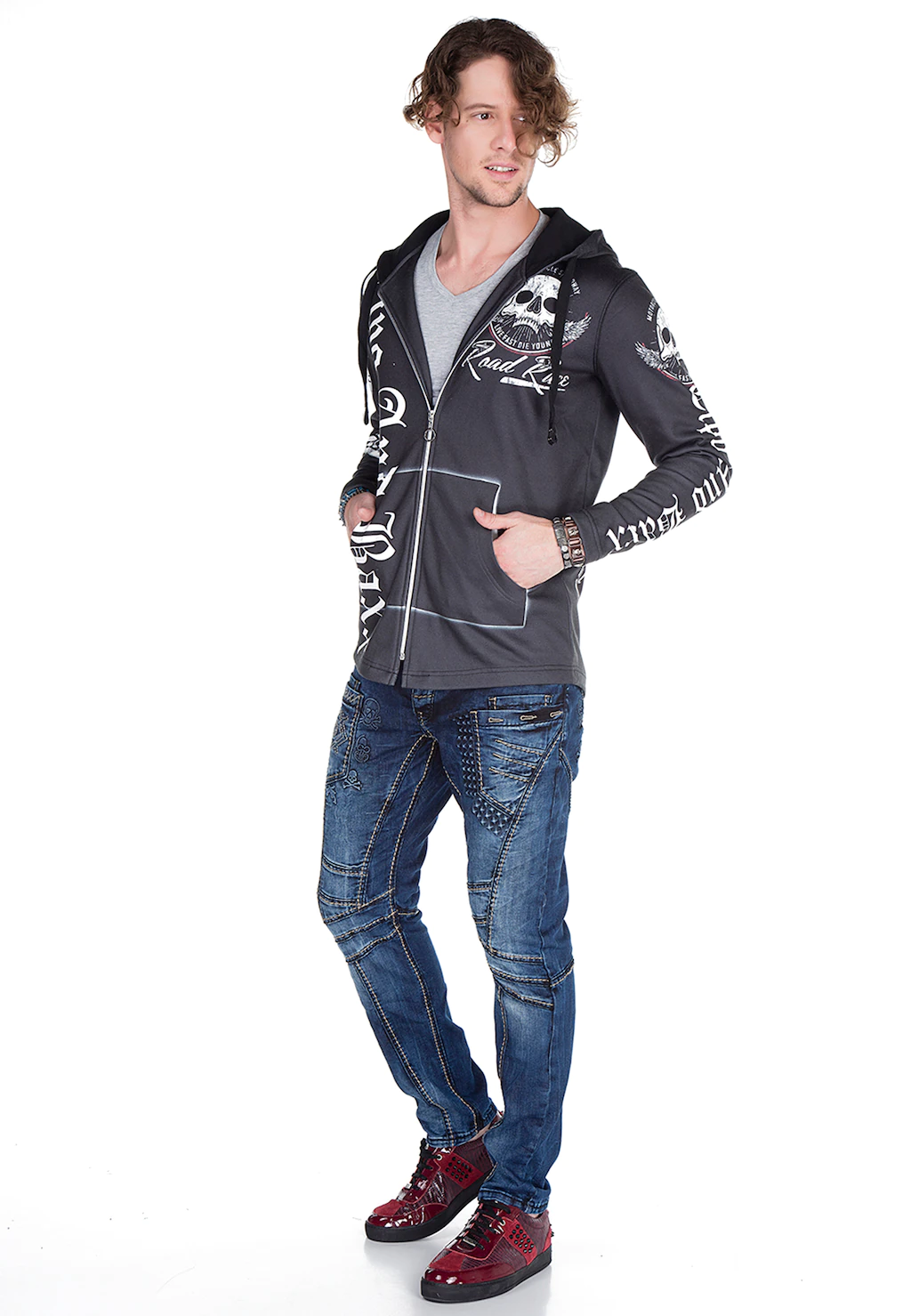 Cipo & Baxx Sweatjacke, mit coolen Prints günstig online kaufen