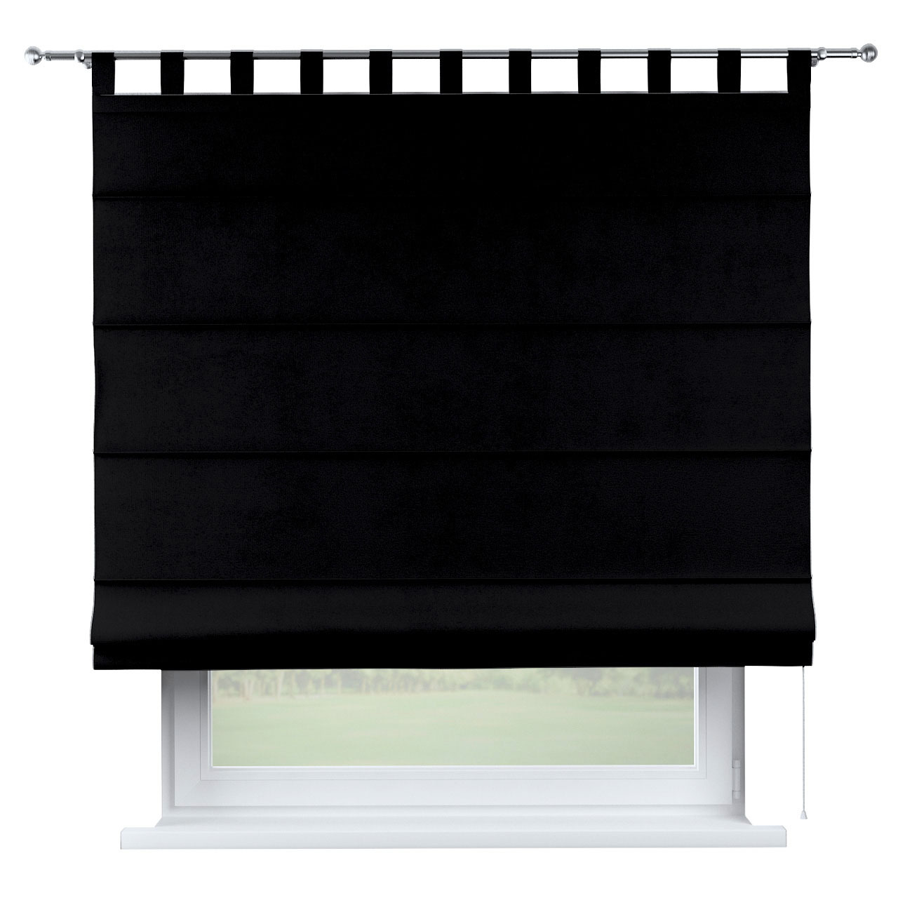 Dekoria Raffrollo Verona, schwarz, 50 x 60 cm günstig online kaufen