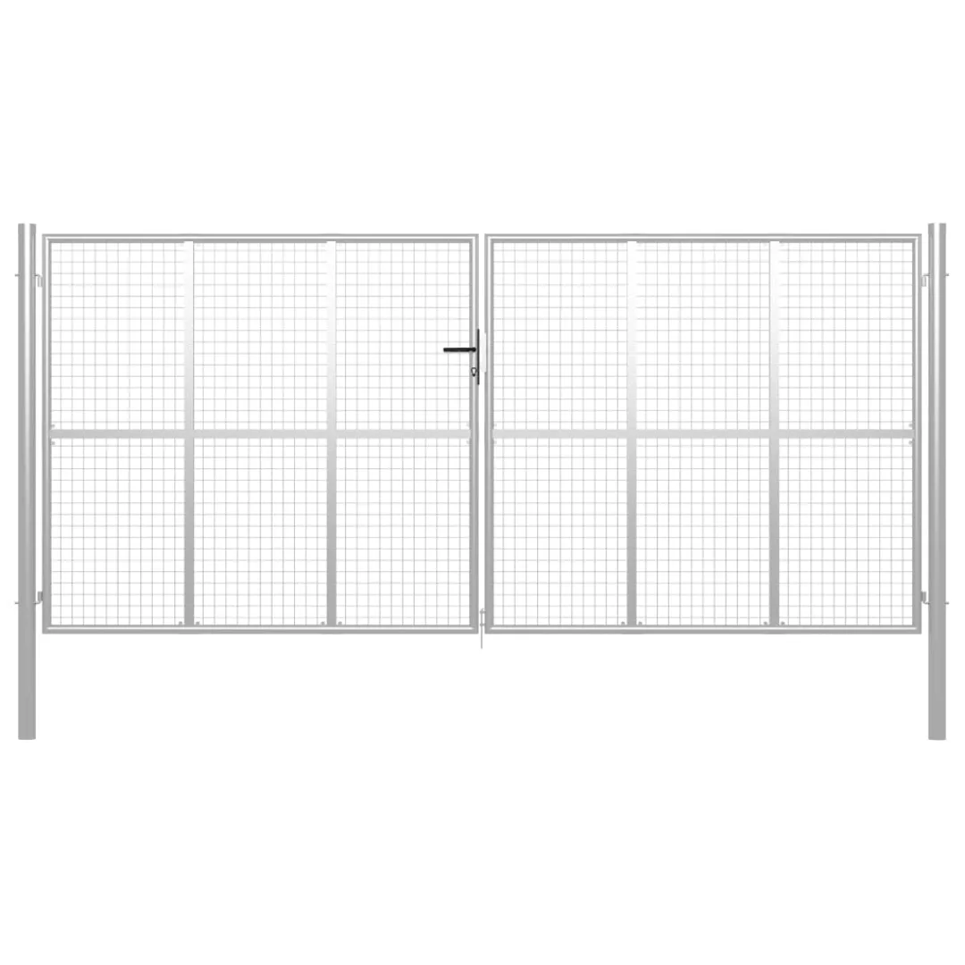 Gartentor Verzinkter Stahl 415 X 250 Cm Silbern günstig online kaufen