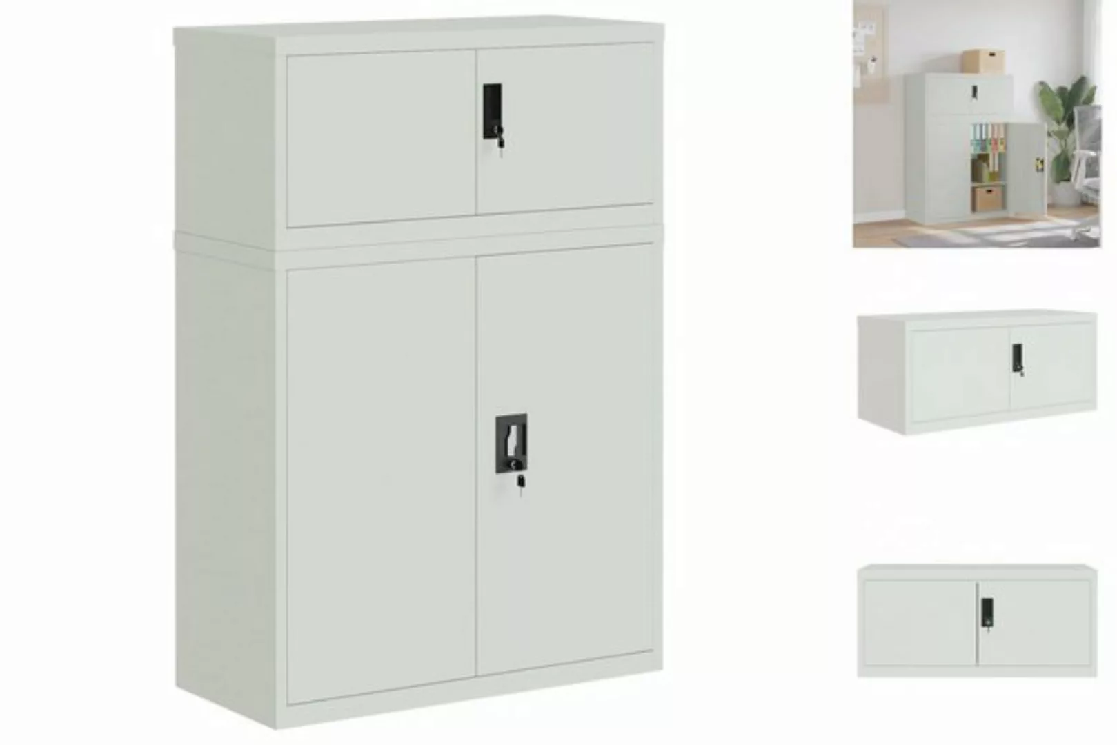 vidaXL Aktenschrank Aktenschrank Büroschrank Home Office Ablage Büro Hellgr günstig online kaufen