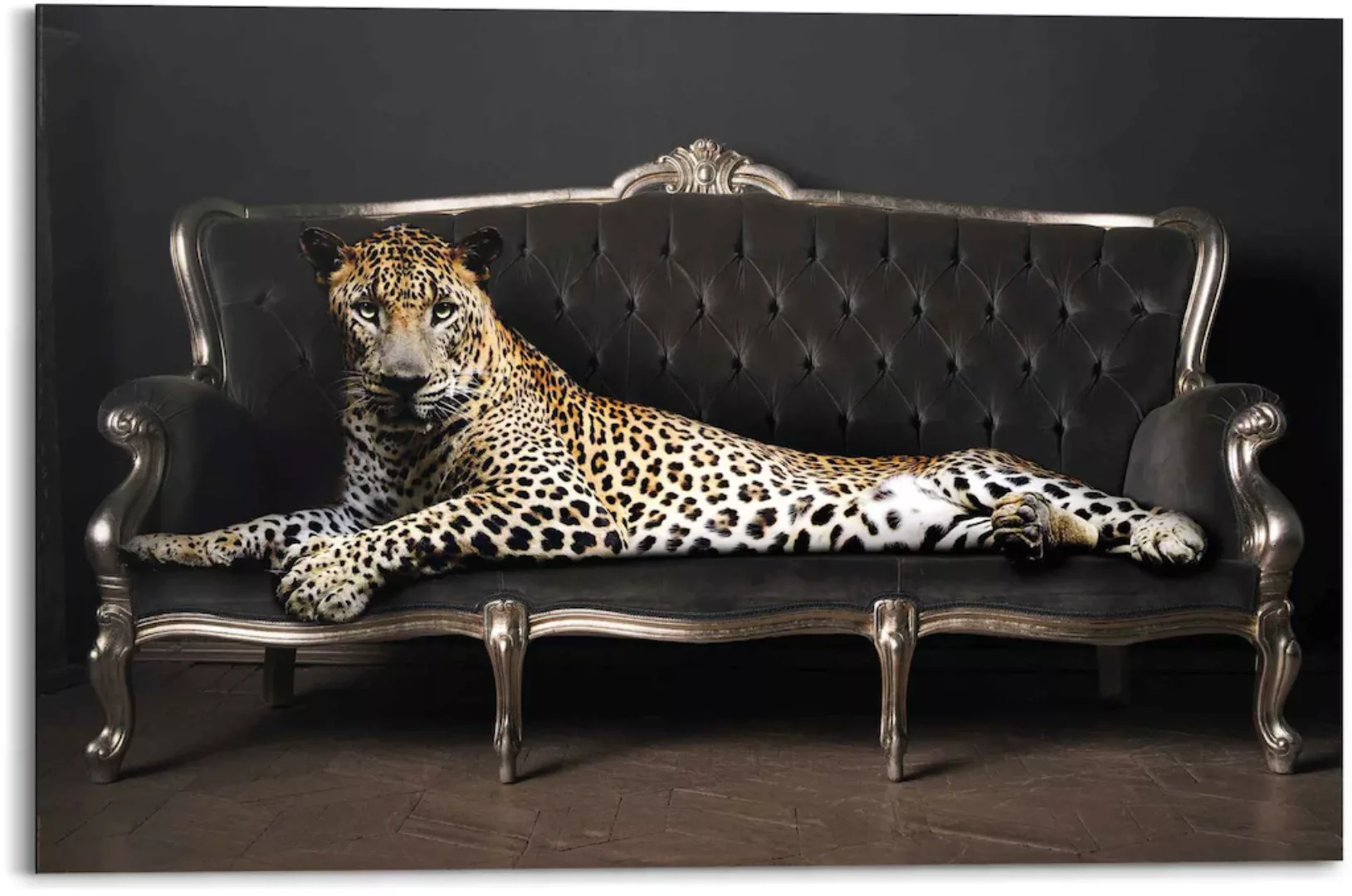 Reinders Wandbild "Wandbild Leopard Chic Panther - Liegend - Luxus - Relax" günstig online kaufen