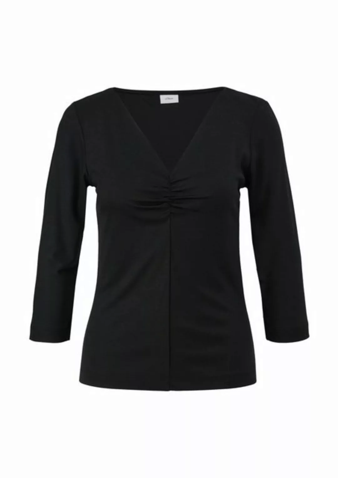 s.Oliver BLACK LABEL 3/4-Arm-Shirt mit besonderem Naht-Design günstig online kaufen