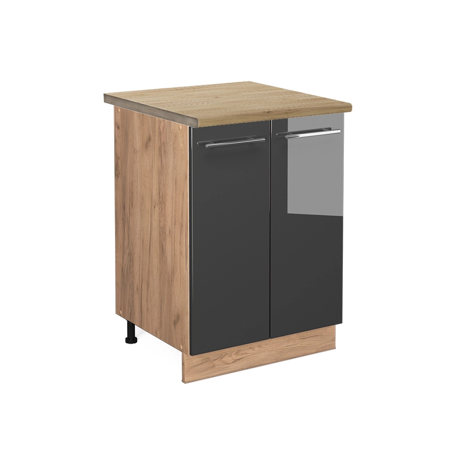 Vicco Unterschrank Fame-Line, Anthrazit Hochglanz/Goldkraft Eiche, günstig online kaufen