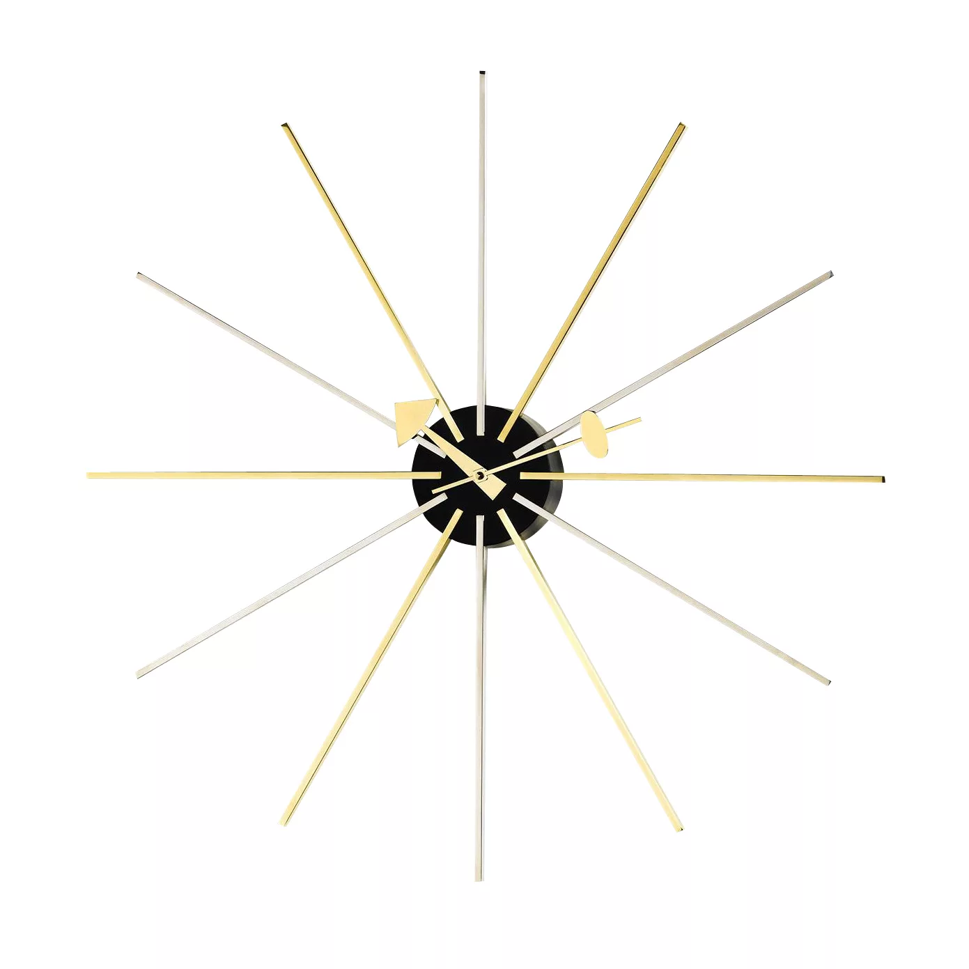 Vitra - Star Clock Nelson Wanduhr - chrom/messing/Ø61cm günstig online kaufen